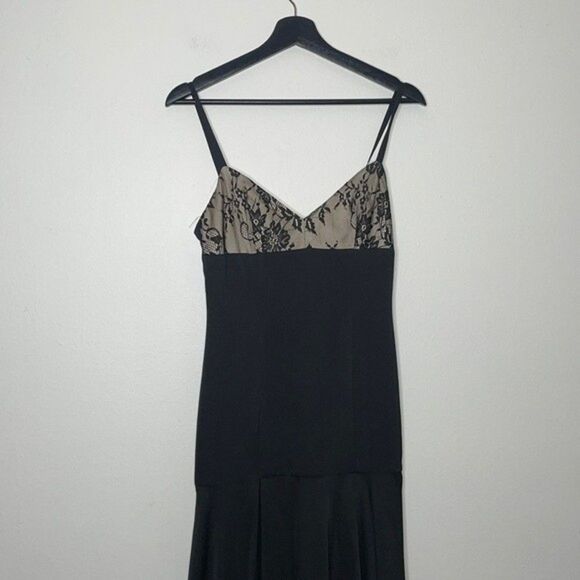 Fame and Partners Maxi Black Dress Womens Size 2 - Picture 4 of 12